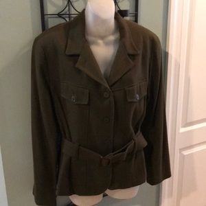 Olive Green Wool Blazer